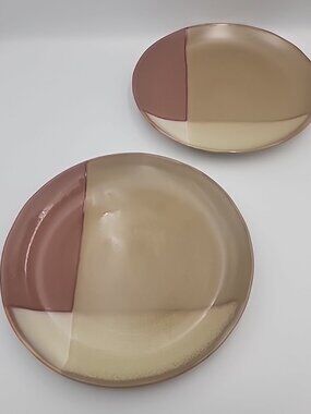 Sango 5039 Gold Dust Sienna Replacement 10 3/4" Dinner Plate Stoneware Set Of 2
